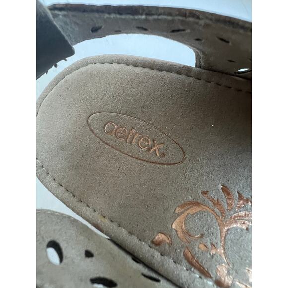 Aetrex Cheryl Brown Leather Slingback Mary-Jane Comfort Arch Support Clogs 8.5 - Picture 12 of 12